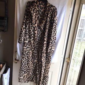 Cheetah Print Floor Length Jacket Kimono